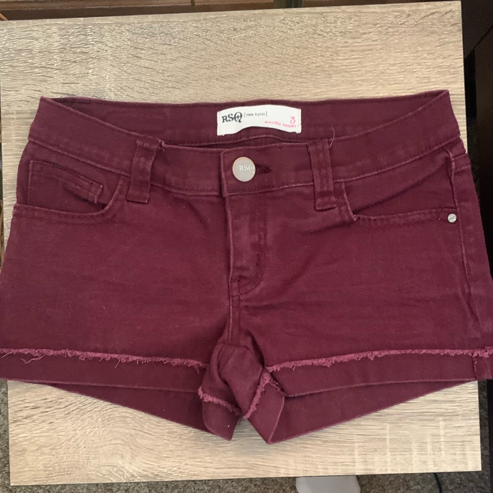 RSQ | Maroon Malibu Jean Shorts
